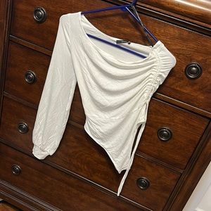 One shoulder body suit